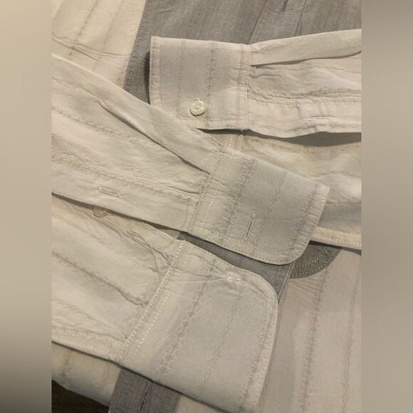 Los Angeles Third & Army Laundered Shirt Mens XL Off White Gray - Picture 5 of 10